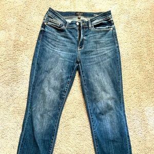 Judy Blue Boyfriend Mid Rise Dark Wash Non Distress Jeans Size 7/27